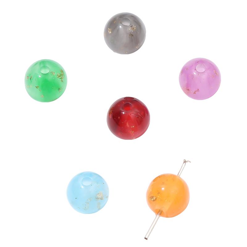 Resin Round Beads Pendant Charms for Jewelry Findings DIY Necklace Bracelet