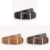 Minimalist Leather Womens Waist Belt With Pin Closure For Daily Style