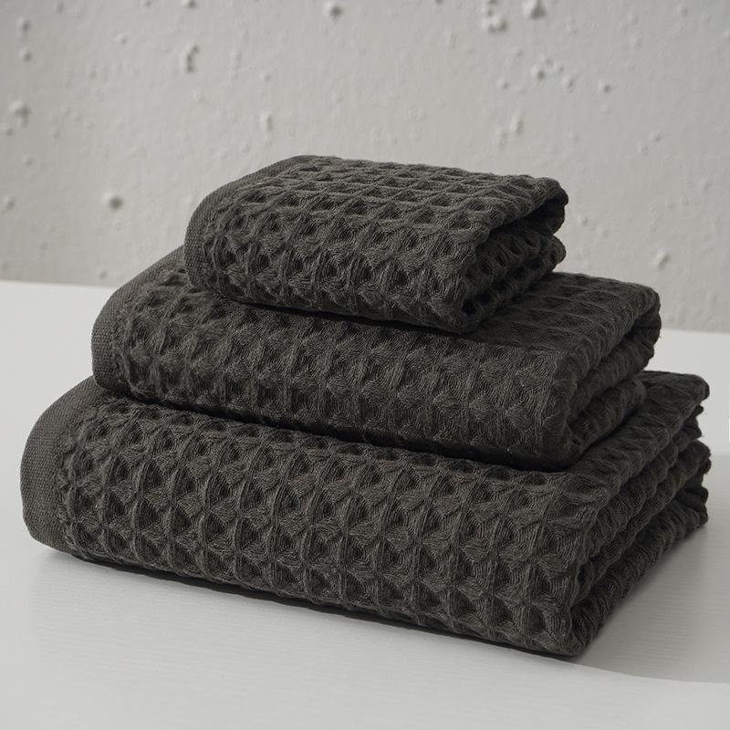 Pure Cotton Waffle Oversized Bath Towel - Super Soft & Absorbent
