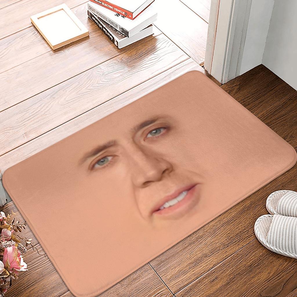 Nicolas Cage All Over Floor Door Bath Kitchen Mat Anti-Slip Outdoor Funny Meme Doormat Bedroom Balcony Entrance Carpet Rug