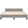 Bed Frame without Mattress Light Grey 140 x 190 cm Velvet
