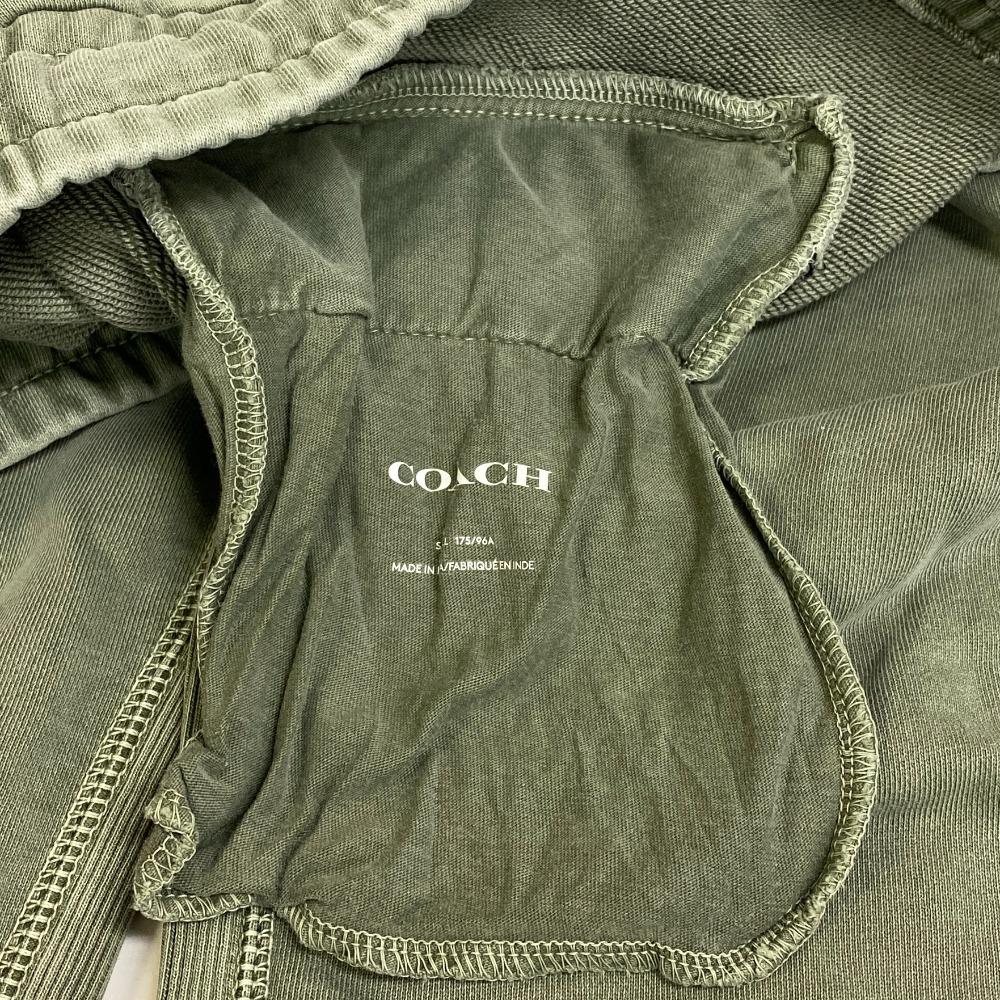 Coach CF818 Waist Rubber Cotton Drawstring Pants Pants Green Cotton Mens Used