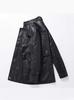 Specially for men's leather jackets, thickened and velvet green middle-aged casual medium and long thermal cotton clothes, medium and long styles