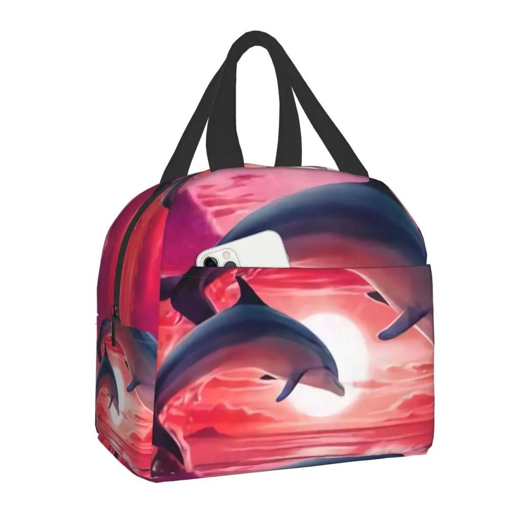 Custom Cute Penguins Lunch Bag Men Women Cooler Thermal Insulated Lunch Boxes for Adult Office