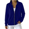 Women's Stylish Zip-Up Half Turtleneck Long Sleeve Knit Cardigan Sweater Jacket for Everyday Wear