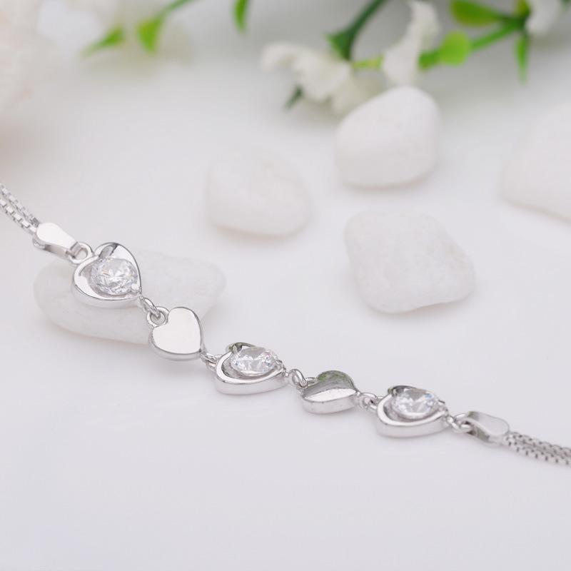 Lindon Damen-Armband aus 925er-Sterlingsilber, Zirkon-Schmuck, geometrische Perlenkette, Gliederarmband, modisch, feines Hochzeitsgeschenk für Freundin