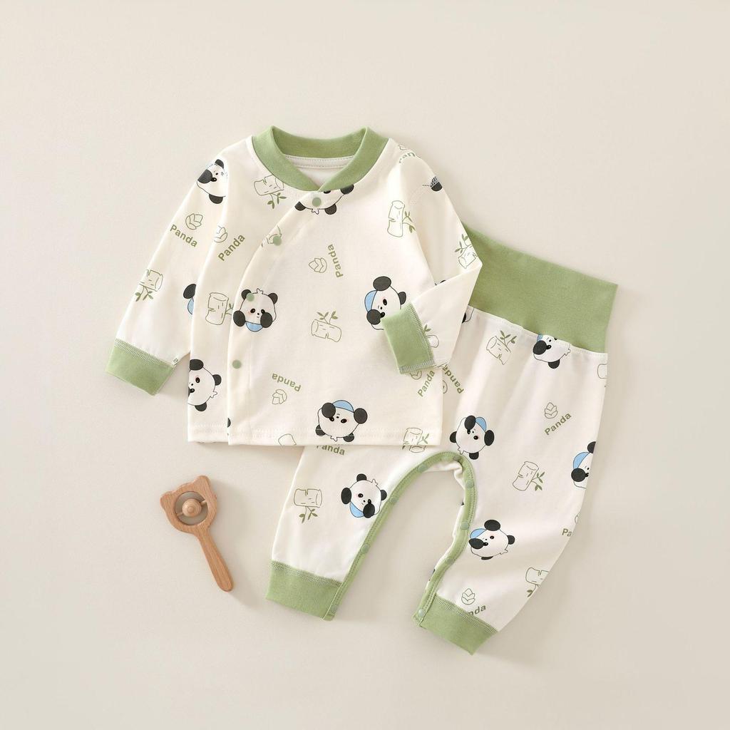 Neugeborenen Reiner Baumwolle Herbst & Frühling Hochtailliert Bauchschutz Outfit