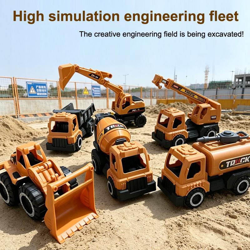 Inertial Driving Construction Truck Toy Beach Digger Bulldozer Tipper Early Education Construction Vehicles Toys Kids Toys