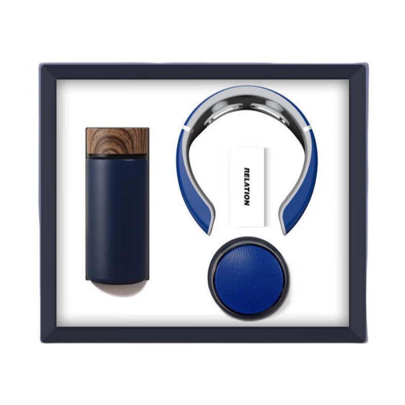 Business Gift Set with Thermos, Neck Massager, and Speaker