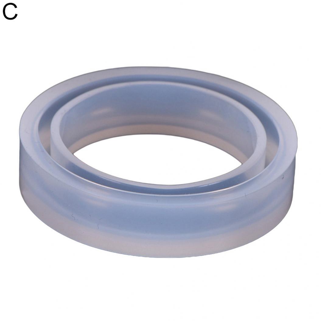 Round Silicone Bangle Casting Mold for Resin Bracelet Jewelry DIY Craft Tool 60mm A