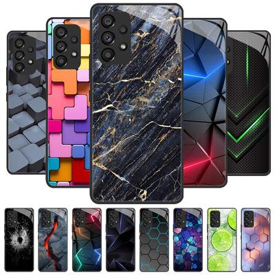 Etui Pokrowiec na Samsung Galaxy A52 A52S A53 Etui ze Szkła Hartowanego Twardy Bumper Coque Dla Samsung A33 A73 A13 A72 4G 5G Etui Ochronne