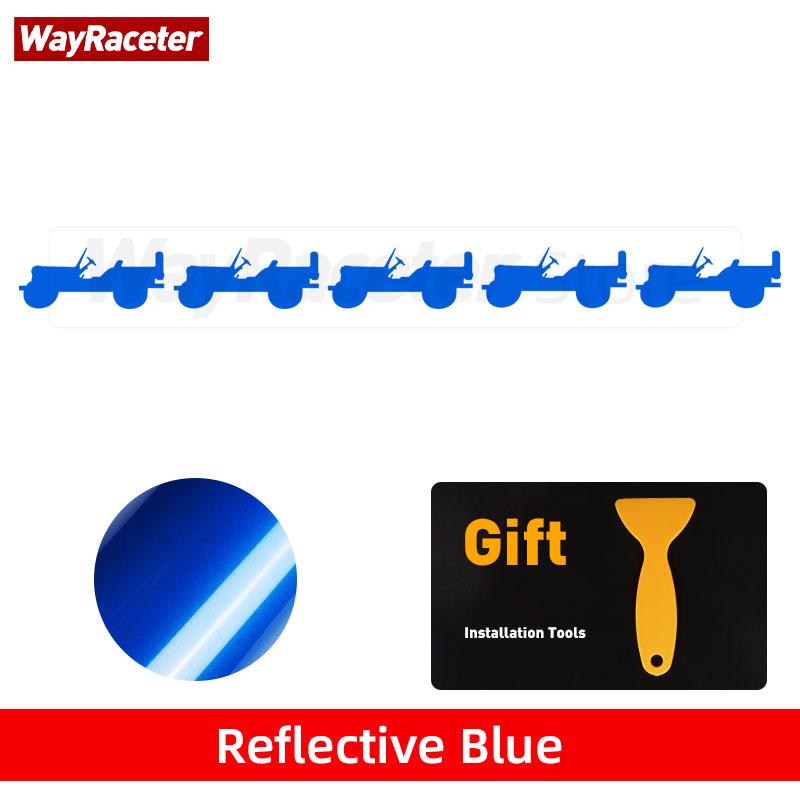 

5 шт. автомобильные шины, легкосплавный обод, наклейка на колесо, светоотражающая графика, виниловая наклейка для Jeep Grand Cherokee WL 2022 Reflective blue