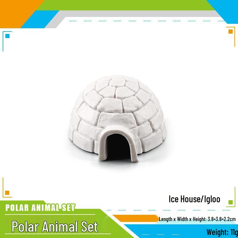 Children s Arctic Animal Toy Set: Polar Bear, Moose, Narwhal, Musk Ox Models for Decoration