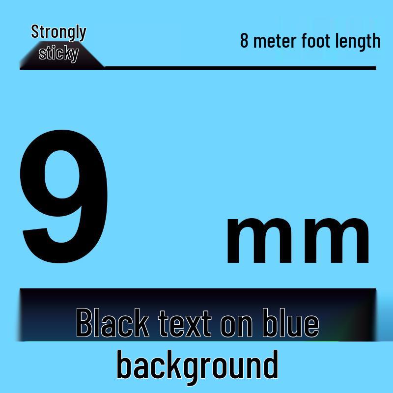 Compatível Fita para Rotulador Brother 12mm: PT-E100B/D210/D450/115B, Autoadesivo Laminado