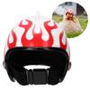 Hühnerhelm Lustiger Schutz Henne Bauhelm Vogelschutzhelm Kapuze HühnerzubehörFlamme