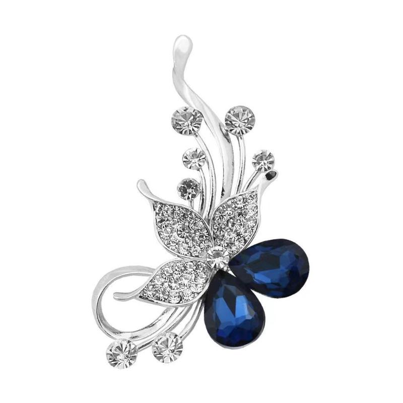 

[HF]New 1Pc Fashion Elegant Rhinestone Vintage Flower Brooches Women Clothing Coat Jewelry Accessries Gifts