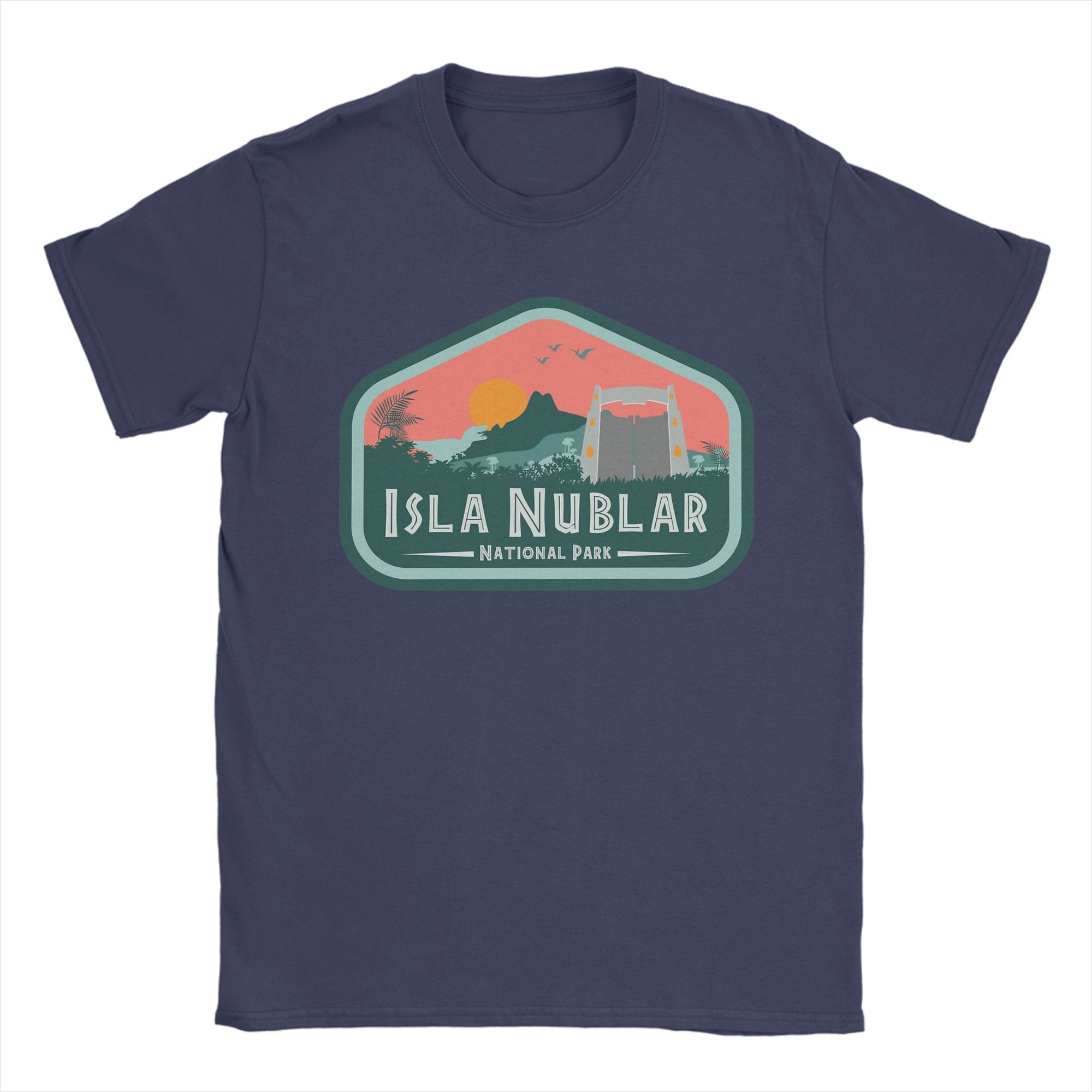 

Isla Nublar Jurassic Park T Shirt Men s 100% Cotton Vintage T-Shirts Round Collar Tees Short Sleeve Tops 6XL 3XL