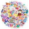 50 Happy Birthday Party Cartoon Graffiti Stickers Birthday Cake Hat Gifts Do Not Repeat Stickers