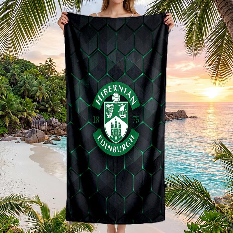 Asciugamano da Spiaggia Hibernian FC Asciugatura Rapida Microfibra Assorbente Portatile da Viaggio per Nuoto