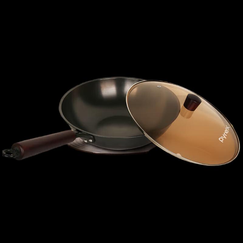 PYREX Corning Nitrided Iron Wok