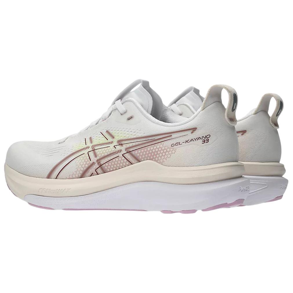 Asics Gel-Kayano 33 Comfortable Breathable Supportive Running Shoes Women Sneakers White 1012B939-100