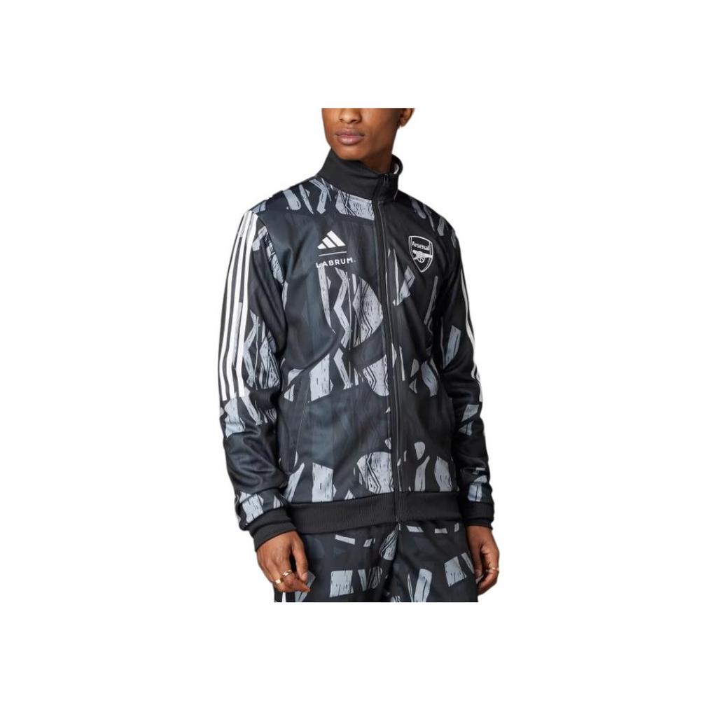 adidas Arsenal Labrums Tiro Track Top Color Block Design Versatile Football Sports Stand Collar Long Sleeve Jacket Men Jacket Black IW3902