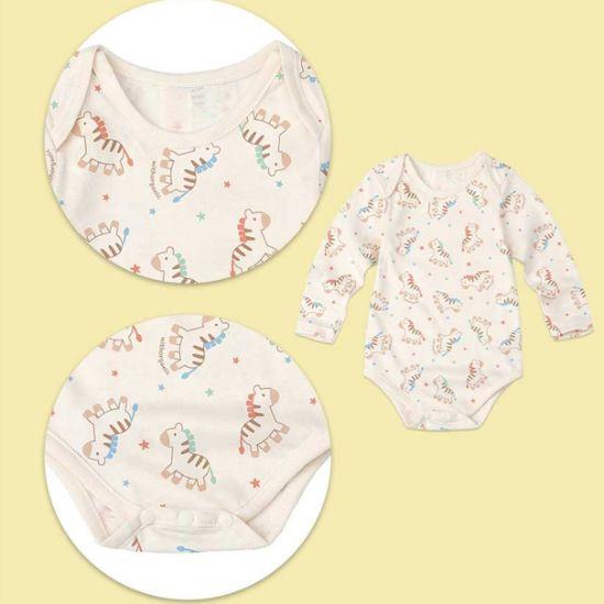 Withorganic Organic Cotton Newborn Bodysuit 2-Piece Set - Baby Horse + Basic