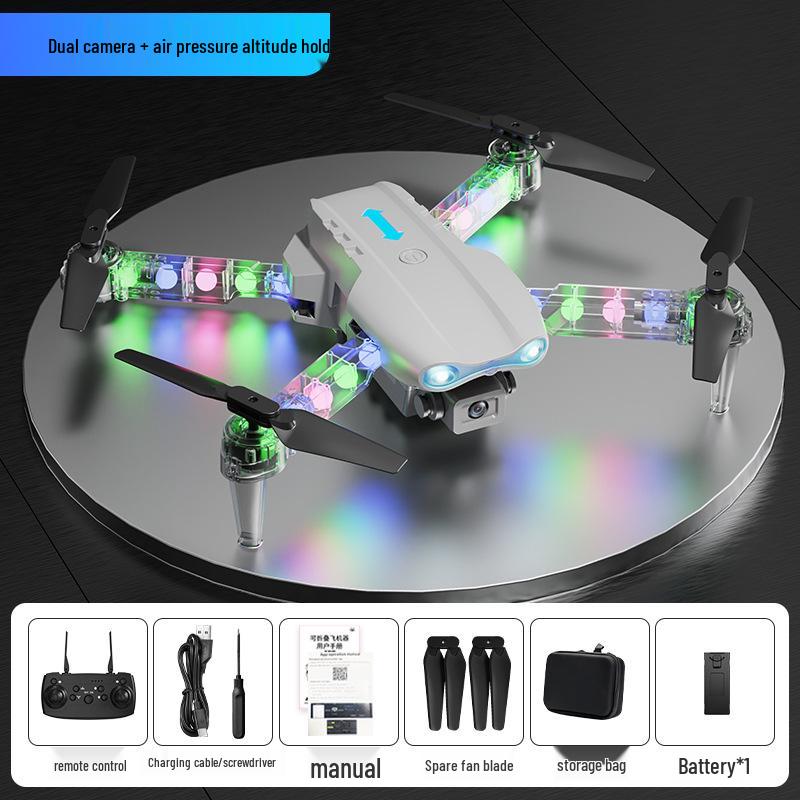 Cross E99D HD Colorful Lights Remote Control Drone Quadcopter with Dual Camera for Aerial Photography.