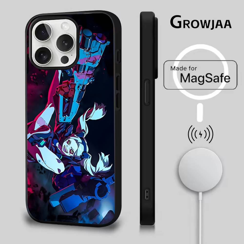 

R-Rebecca C-Cyberpunk Phone Case For iPhone 17,16,15,14,13,12,11,Pro,Max,Plus,Mini,SE4,E Magnetic Magsafe Wireless Charging iPhone17Promax