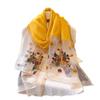 Spring Thin Exterior Shawl Dual-purpose Silk Wool Embroidered Scarf for Women's Gifts with High-end Light Luxury Mulberry Silk Scarf