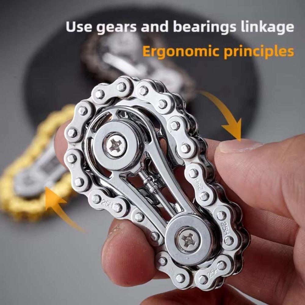 Metal Bike Chain Sprocket Fidget Spinner EDC Spinner Chains Fidget Spinner Fidget Toys  Adult