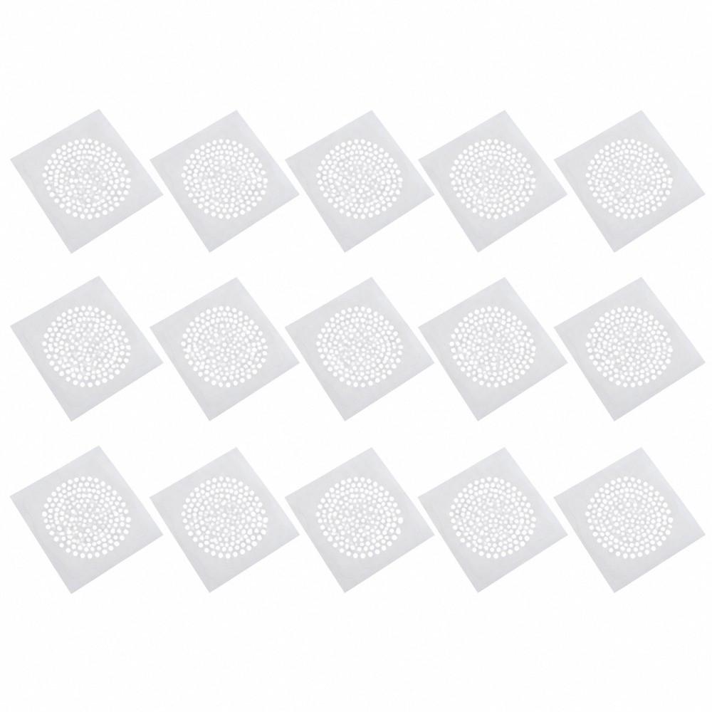 15 PCS Disposable Hair Catcher 5.91*5.91 Inch Drain Stopper Easy Replace Sink Strainer Shower Drain