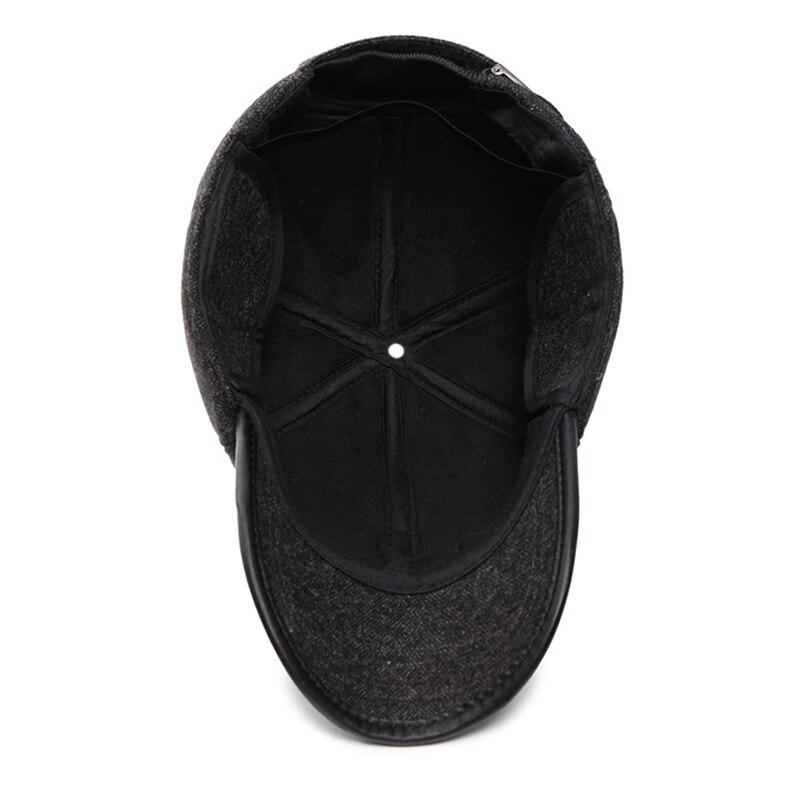 Northwood Solide Herren Winter Baseball Caps mit Ohrenklappen Warme Outdoor Snapback Hut Männlichen Trucker Cap