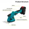 20000RPM 2 IN 1 Electric Hedge Trimmer Cordless Portable Lawn Mower Household Shrub Weeding Garden Power Tools