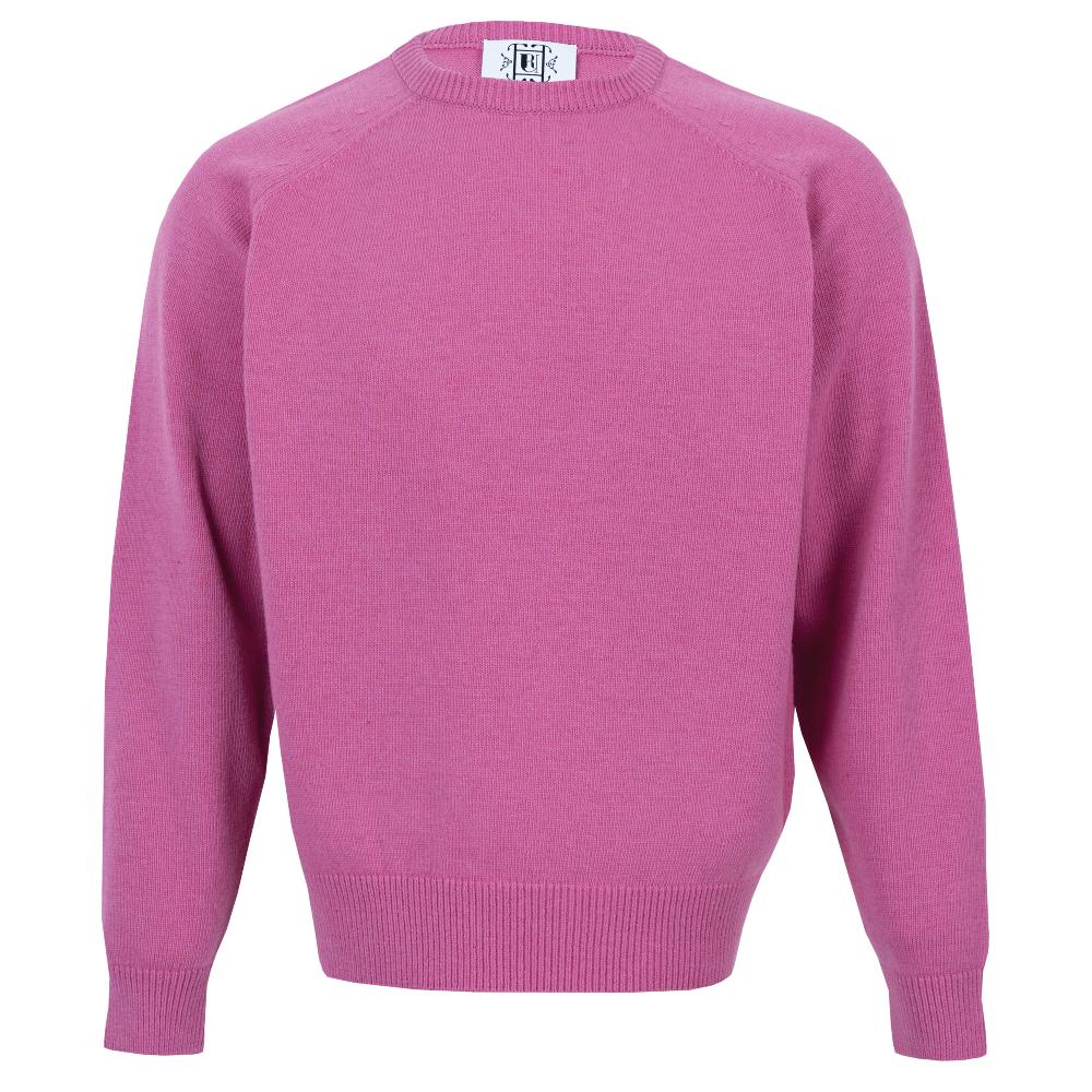 Frui Raglan Sleeve Crew Neck Knitwear Pink Pink/Xs