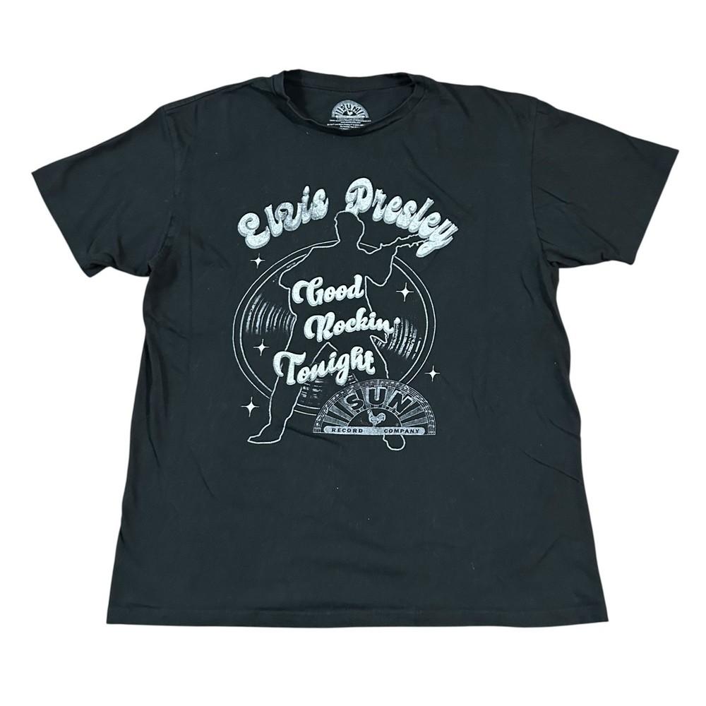 Elvis Presley size Large T Shirt Sun Record Company Black Good Rockin Tonight Unisex T-Shirt