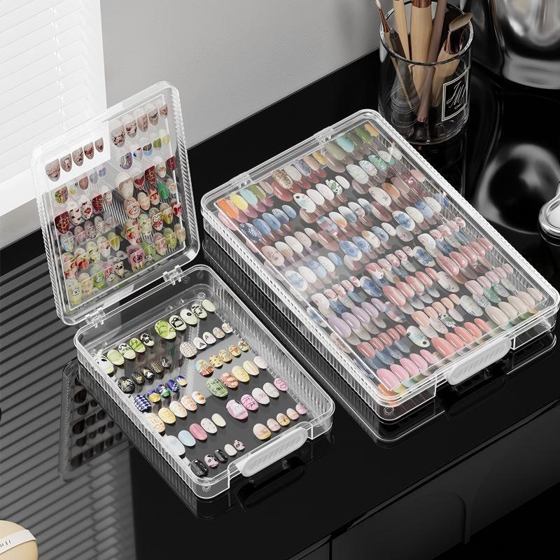 Empty Press On Nails Storage Box False Nail Packaging Set For Manicure Organizer Nail Supplies With Double-sided Adhesive Tape