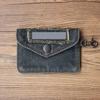 1pcs Retro denim fabric card bag for men and women, compact, ultra-thin, simple, zero wallet, driver's license