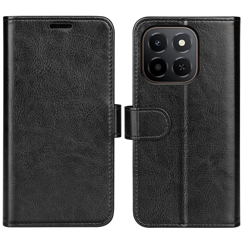 

Чехол для Honor X6c 4G с текстурой «Crazy Horse», подставка, кожаный чехол для телефона Black