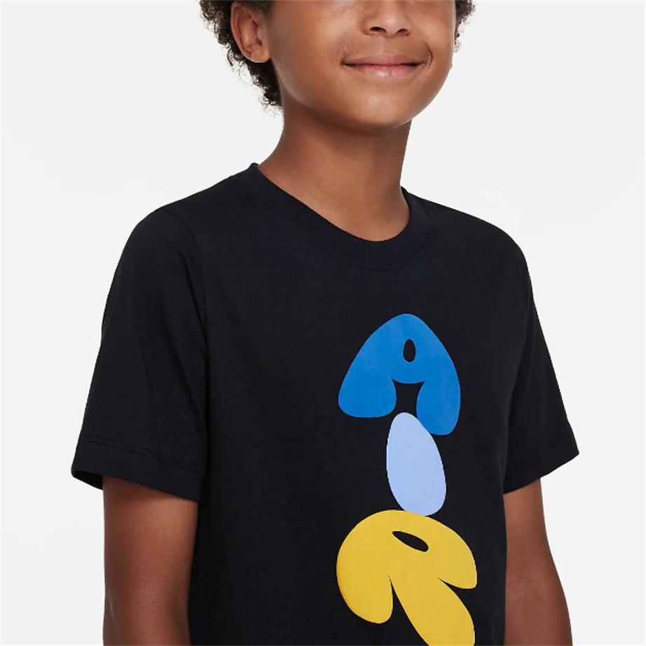 Nike Casual Printed Crew Neck Short Sleeve T-Shirt Kids tops Black DR9656-010