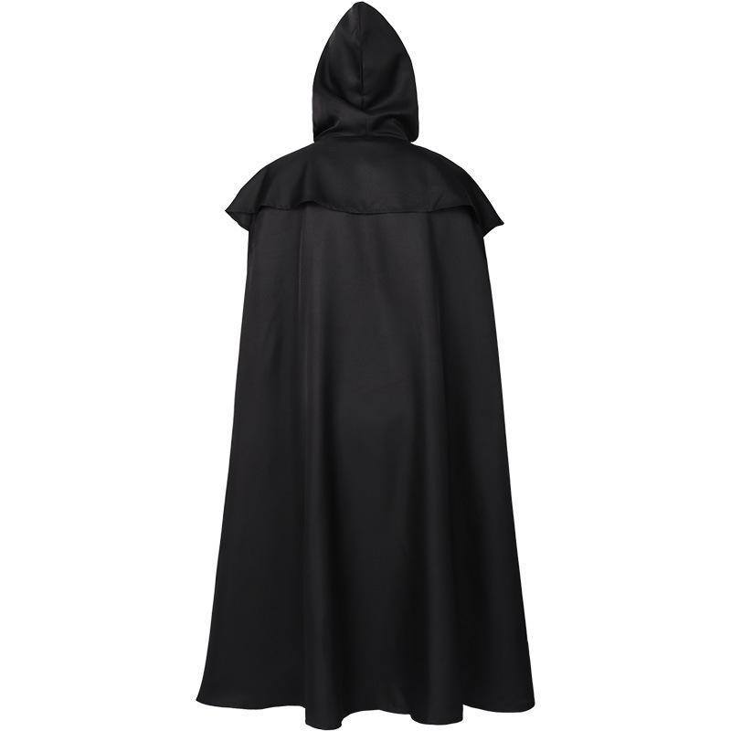 Nouveau Manteau à Capuche Long Rouge Gothique Printemps et Automne pour Hommes et Femmes, Bleu/Vert Médiéval Vintage Vêtement COS Cape Unisexe