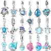 Fashion 925 Silver Summer Ocean World Series Sea Turtle Starfish Crab Octopus Charms Beads Fit 925 Bracelet DIY Jewelry