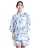 Jinbei Japanese Summer Stylish Japanese Cool Contact Perfect for Fireworks and Loungewear Front Opening White with Peony [ON NISHIKI] Women's