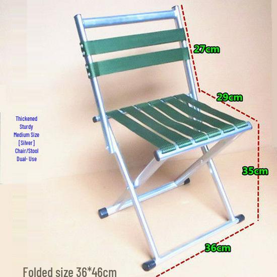 Compact Outdoor Folding Chair with Backrest - Portable for Fishing, Travel, and Street Stalls