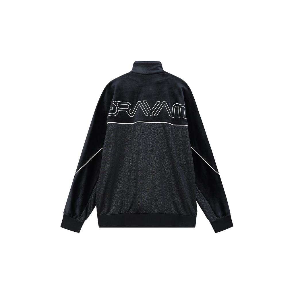 Li Ning X Kong Shan Ji Collaboration Sports Basketball Series Quilted Panel Sports Zip-Up Long Sleeve Hoodie Men Hoodies Black AWDR657-1