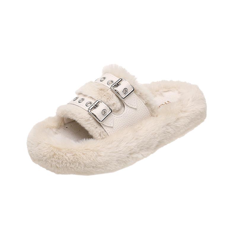 

Popular Mao Mao shoes women s outer wear 2025 new spring and summer fashion go out thick-soled autumn and winter plush cotton slippers 35