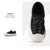 Trendy 2025 Spring/Autumn Retro Black Thick-Soled Breathable Canvas Shoes