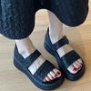 Retro Style~ Platform Sandals for Women's Summer Wear Casual Sandals To Increase the Height with Skirts, Mother Soft-soled Platform Sandals for Women