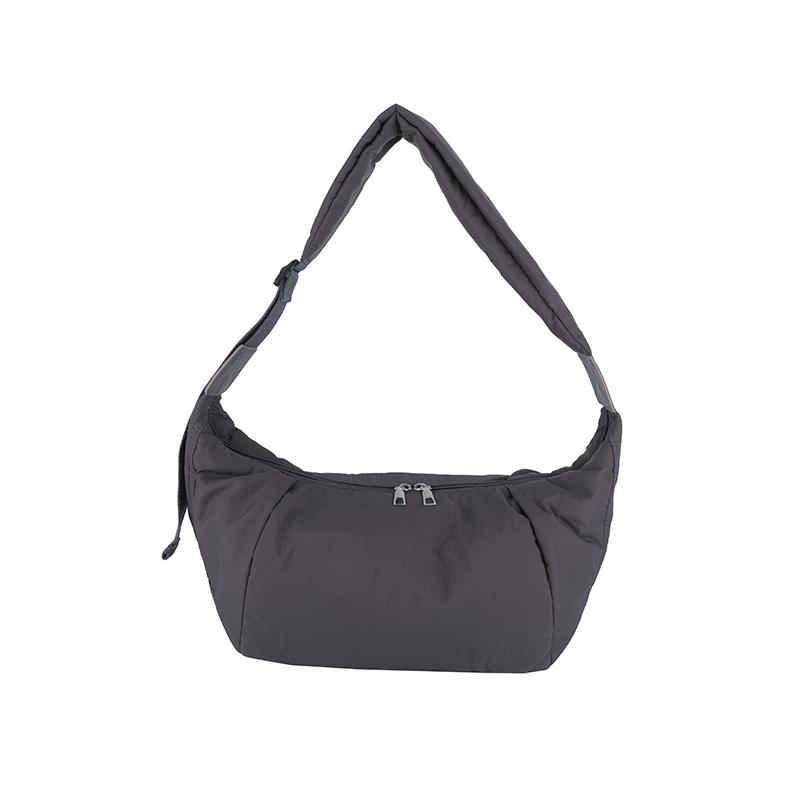 

Однотонная женская сумка через плечо, большая вместимость, сумка-хобо, сумка через плечо серый