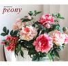 Peony Silk Flower Arrangement - Artificial Floral Decoration for Living Room and Dining Table